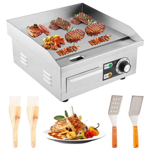 Small Electric Grill Pan, 0~300℃ Adjustable Temperature Stainless Steel Steak Grill Pan, Suitable for Everyday Family Cooking