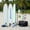 Blue + Green, variant on Spaco Inflatable iSUP Paddle Board, 3 Fins, Detachable Paddle, Carry Backpack, Water Sports, L Size