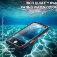 thumbnail image 3 of for iPhone Air Waterproof Case Compatible with MagSafe, Magnetic Waterproof Full Body IP68 Underwater Case Built-in Screen Protector Military Grade Shockproof Phone Cover with Lanyard, 3 of 7