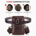 thumbnail image 4 of Men Leather Belt Bag Travel Messenger Crossbody Cell Phone Purse Wallet, 4 of 8