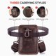 thumbnail image 4 of Bolso de cuero para hombre, bolso de viaje, bandolera, bandolera, monedero para teléfono celular BULLCAPTAIN Paquete de cuero, 4 of 7