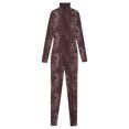thumbnail image 6 of Alvivi Women's Long Sleeve Full Unitard Workout Gymnastics Bodysuit Athletic Dance Jumpsuit Leopard M, 6 of 7