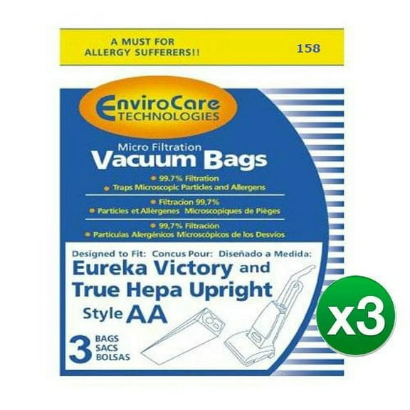 EnviroCare Replacement Vacuum Bag for 58236A / 158 / 15319 (3 Pack)
