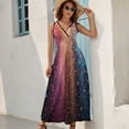 thumbnail image 5 of Particles Shiny Glowing Dress Fashion Boho Beach Long Dresses Female Party Printed Maxi Dress, 5 of 9