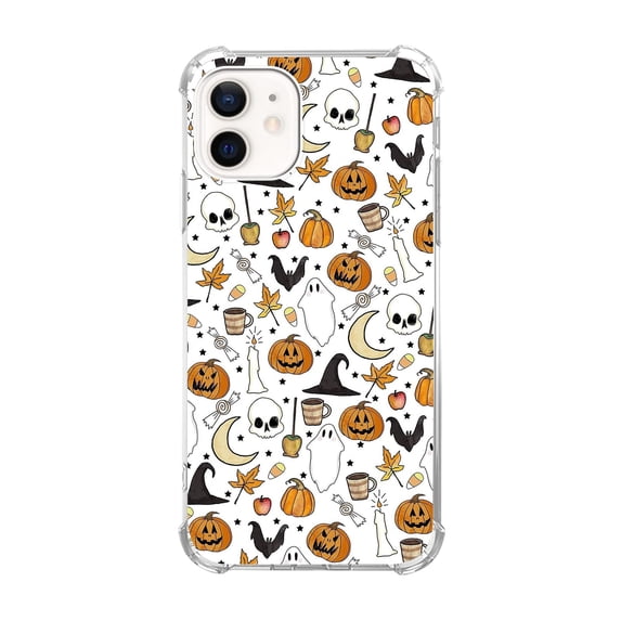 Halloween Funny Pumpkin Case Compatible with iPhone 11,Unique Art Design TPU Bumper Cover Case