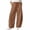 Coffee, variant on Inleife Women's Solid Barrel Wide Leg Sweatpants Drawstring Elastic Waisted Wide Leg Pants Casual Trousers With Pockets Corduroy Pants