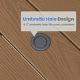 thumbnail image 2 of JUSTLET Outdoor Patio Dining Table, Patio Furniture, Brown (No Chairs), 2 of 5