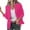 Hot Pink, variant on vigerkar Women's Casual Long Sleeve Button Lapel Blazer Jacket Loose Solid Color Work Office Blazer Khaki, M