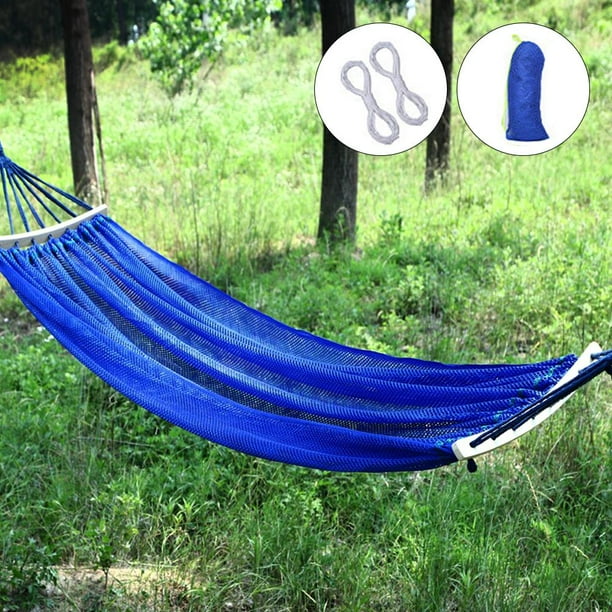 Hamaca portátil de algodón TQEHS con cuerda para exteriores color Como se muestra 260*130cm