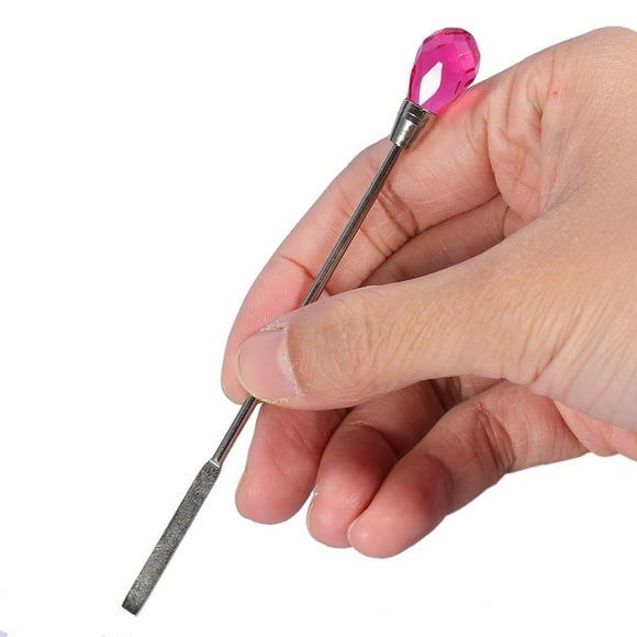Fugacal espátula palo manicura, Nail Spatula Picker Spoon Acrylic UV Gel Powder Mix Stick Stirring Rod Manicure Tool Set Red Fugacal No se aplica