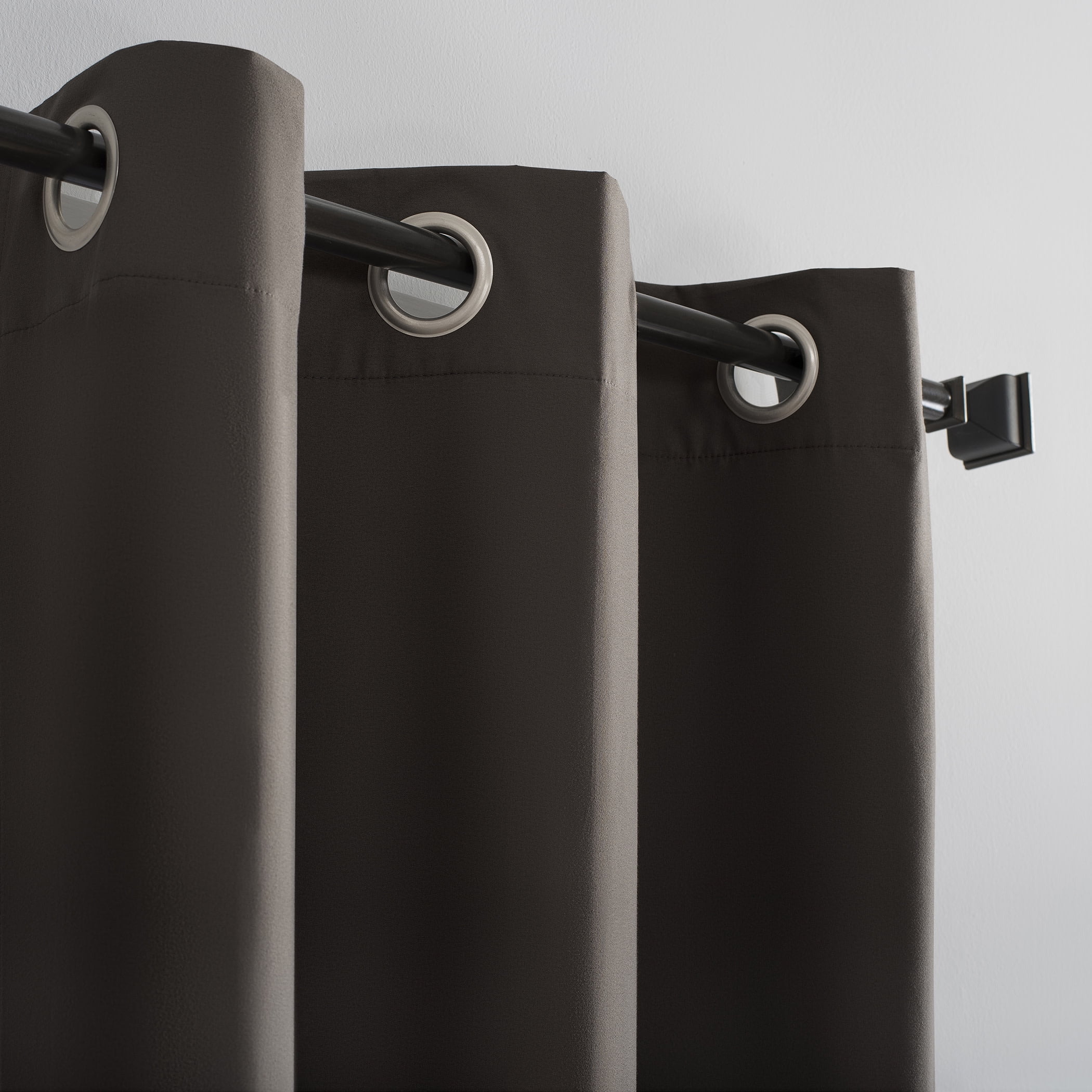 Sun Zero Cyrus Thermal 100% Blackout Grommet Curtain Panel, 40"X96", Cocoa Brown