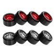 thumbnail image 1 of de acero de 1,9 pulgadas pa Axial SCX10 II 90046, , D90, HPI, HSP, 1/10 rawler C (rojo + platea Baoblaze Llantas de ruedas RC Beadlock para coche, 1 of 8