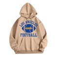 thumbnail image 1 of WEAIXIMIUNG Chandail en Molleton Surdimensionné pour Femmes Plus 3TG Sweat à Capuche Décontracté Col Rond Imprimé Lettre Football de Ville, 1 of 3