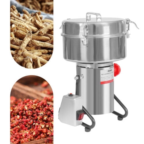 TFCFL 4500g Commercial Electric Grain Mill Grinder Stainless Steel Tabletop Dry Grain Grinding Machine 5000W 110V