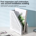 thumbnail image 2 of Deli Collapsible Magazine File Holder Magazine Rack Desk Organizer Binder Holder,2 Vertical Compartments,Light Gray, 2 of 10