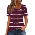 thumbnail image 1 of Usted Es Más Que una Camisa de Puntuación de Prueba, de Moda Casual Impreso Botón de Manga Corta Cuello en V para las Mujeres, 1 of 6
