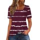 thumbnail image 1 of Usted Es Más Que una Camisa de Puntuación de Prueba, de Moda Casual Impreso Botón de Manga Corta Cuello en V para las Mujeres, 1 of 6