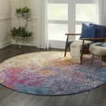 thumbnail image 2 of 8â€™ Round Abstract Brights Sunburst Area Rug, 2 of 6