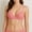 Geranium Pink, variant on Adjustable Straps, Underwire, 2 Hook Closure Geo Lace Bra 32B