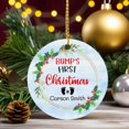 thumbnail image 3 of Baby's 1st Xmas Ornament 2025, Custom Name Babies First Christmas Ornament, Personalized Gifts for New Dad New Mom, Foot Print Baby Ornament, for Newborn, Hanging Christmas Tree Decor j1fJHE, 3 of 6