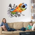 thumbnail image 4 of Injueey Decoración de pegatinas de pared de fútbol de PVC para habitación de niños, patrón realista, desmontaje fácil con transparente Decoración del hogar, 4 of 6
