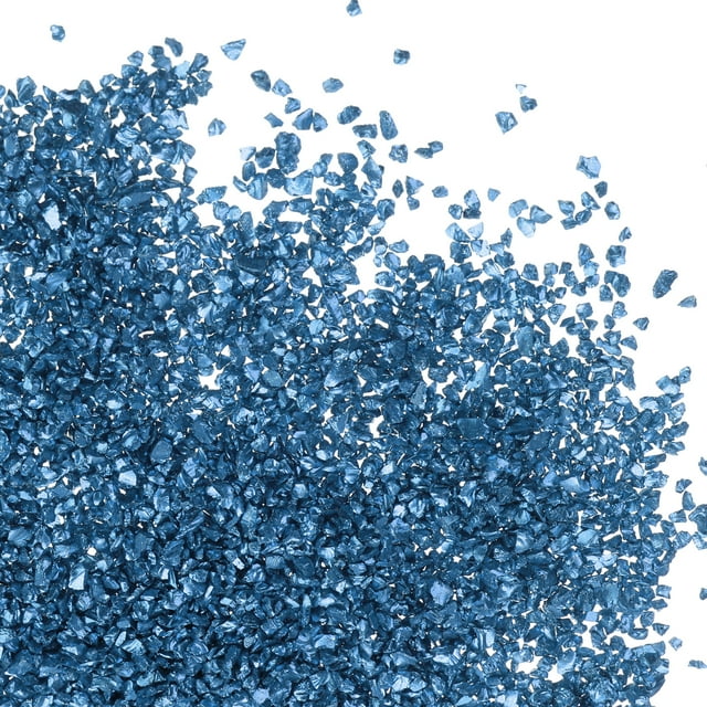 Uxcell Paillettes en Verre Froissé Colorées Irrégulières Bleues