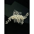 thumbnail image 1 of RUSSA - PEARL AND RHINESTONE HAIR COMB IN SILVER, 1 of 4