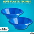thumbnail image 3 of 1InTheHome Blue Plastic Disposable Party Bowls, Blue Soup Bowls, 125 Pack, 12 Oz, 3 of 6