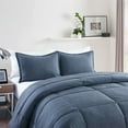 thumbnail image 6 of Messy Bed Washed Cotton Comforter Mini Set, Twin XL, Blue, 6 of 6