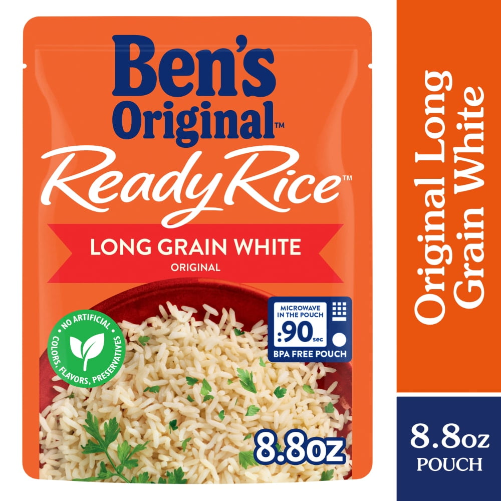Bens Original Ready Rice Original Long Grain White Rice, Easy Dinner Side, 8.8 oz Pouch 8.8 oz - 5 Pack