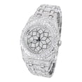 thumbnail image 4 of Men's 43mm Fully Iced Out Octagon Watch - Simulated Diamonds, Quartz Movement - Silver Dial, 4 of 5