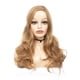 thumbnail image 1 of Peluca de mujer de color castaño rojizo de 26 pulgadas de ancho de hombro de color amarillo jengibre, cabello castaño ondulado y rizado, disfraz de Halloween para mujer con cabeza de adulto, 1 of 5