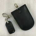 thumbnail image 3 of RFID Blocker Car Key Storage Bag Portable Singal Signal blocking leather Shielding Blcoking Credit Card Pouch Metal Clip, 3 of 9