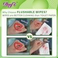thumbnail image 4 of DAFI Flushable Wipes for Adult Wet Wipes, Unscented Toilet Wipes, No Alcohol & Septic and Sewer Safe, 720 Total Wipes, 4 of 8