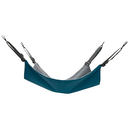 Reversible Cat Hanging Hammock Soft Pet Cage Hammock with Adjustable Straps And Metal Hooks Double-Sided Hanging Bed for Cats Small Dogs Rabbits Blue