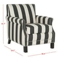 thumbnail image 3 of SAFAVIEH Easton Rustic Glam Upholstered Club Chair w/ Nailheads, Dark Grey/White, 3 of 7