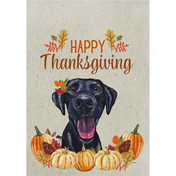 Black Labrador - HHS Best of Breed Thanksgiving House Flag