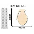 thumbnail image 2 of Unfinished Wood Grenade Shape - Military - Craft - up to 46" DIY 42" / 1", 2 of 3