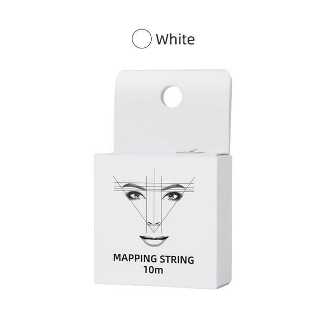 1 Pack Tattoo Thread Eyebrow Marker Tattoo Brows Point Pre Inked Brow Mapping String Eyebrow Thread, White