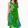 thumbnail image 2 of Tiki Garden Pattern - Green Casual Sleeveless Loose Sundress Dress For Women Summer Dress Daily Woman, 2 of 4