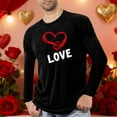 thumbnail image 4 of NuoCaiYun Fashion Valentine's Day T-Shirts for Men Casual Crew Neck Pullover Long Sleeves Loose Blouses Tops, 4 of 6