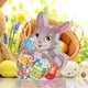 thumbnail image 2 of Pintura de diamantes 5D DIY, decoración de conejo de Pascua, diamantes de imitación, dibujo de diamantes C, 2 of 9