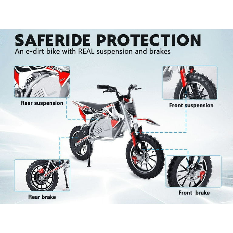 SYX MOTO KBE 500W 36V Electric Dirt Bike for Beginner Kids, Blue
