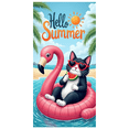 thumbnail image 2 of Summer Theme Banner Hello Summer Cat Design Inflatable Flamingo Illustration for Beach Party Outdoor Decoration Vacation Fun, 2 of 7