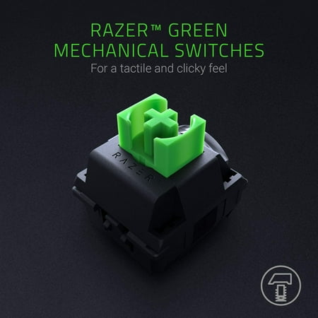 Razer - BlackWidow Wired Gaming Mechanical Green Switch Keyboard with RGB Chroma Backlighting - Black