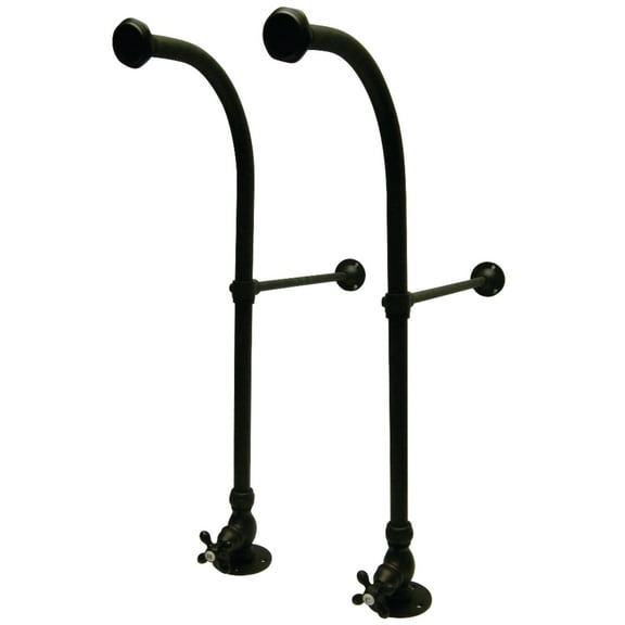 Kingston Brass CC455MX Rigid Freestand Supplies with Stops, Oil Rubbed Bronze