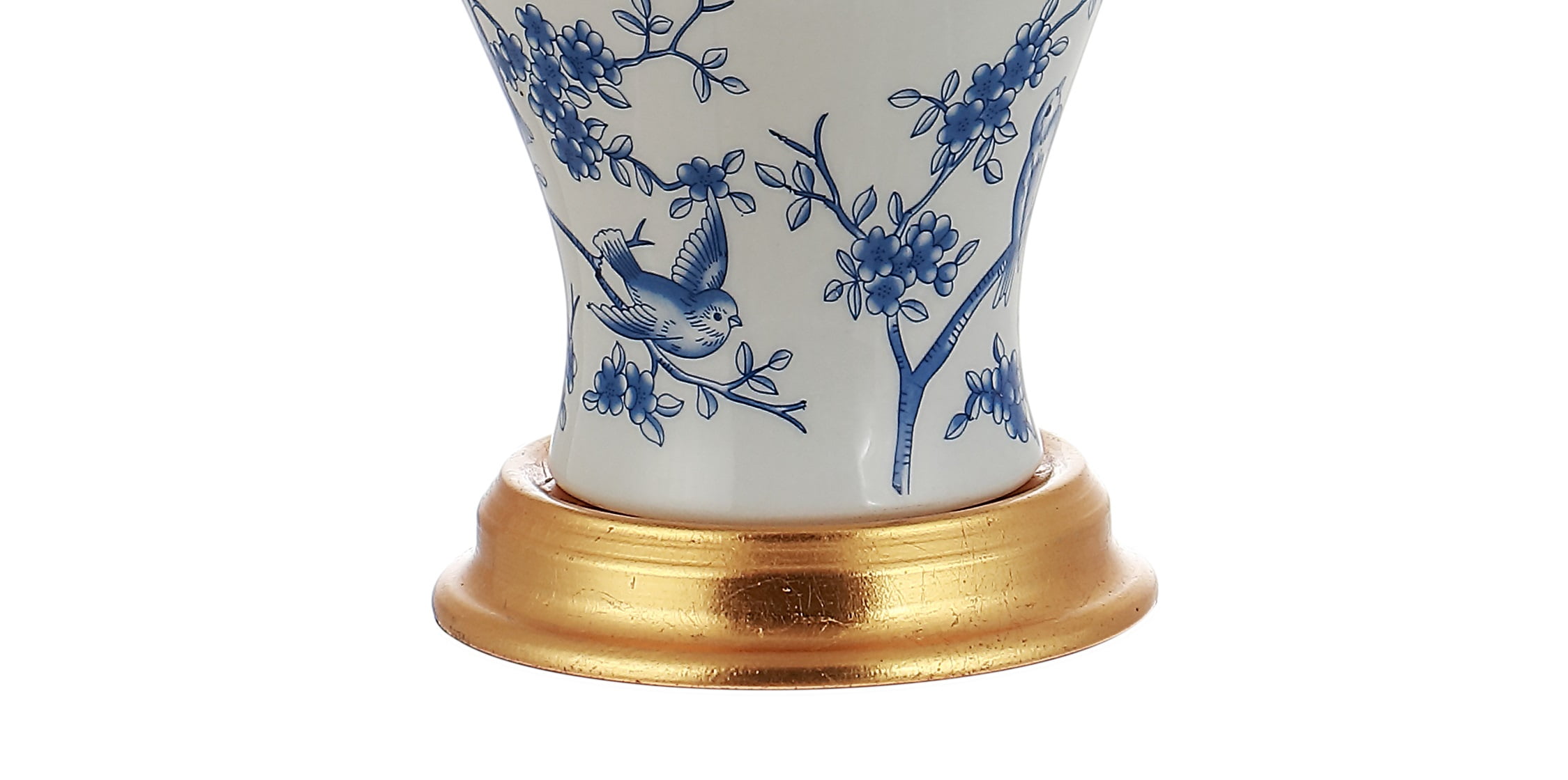 JONATHAN Y Grace 24" French Country Cottage Ceramic/Iron Floral Urn LED Table Lamp, Blue/White, JYL3009B
