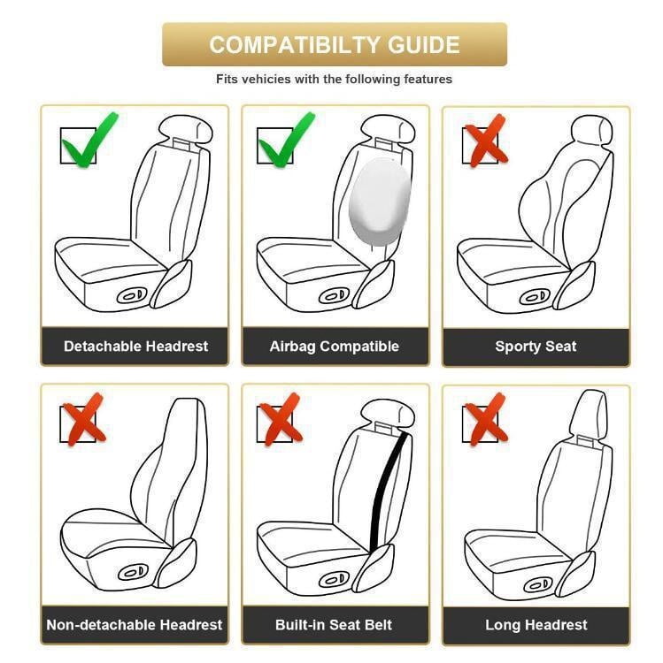 Luxury Breathable Car Seat Covers, Universal 5D PU Leather Front Seat Protectors Compatible with Airbag Protector for Most Cars SUVs Trucks（Black Red,1PC）