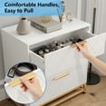 thumbnail image 3 of Cómoda de 3 Cajones para Recámara - Mueble Moderno con Almacenamiento, Blanco, 3 of 7