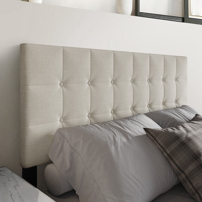 Castle Place Queen Headboard, Square Button Tufted photo 1